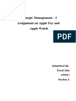 Strategic Management - I Assignment On Apple Pay and Apple Watch