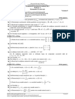 9. Varianta Oficiala BAC Matematica Mate-Info - August 2013