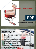 Tata Cara Pemberian Tranfusi Darah