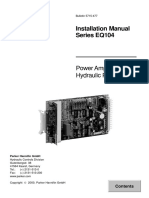 Installation Manual Series EQ104: Power Amplifier For Hydraulic Pump PV