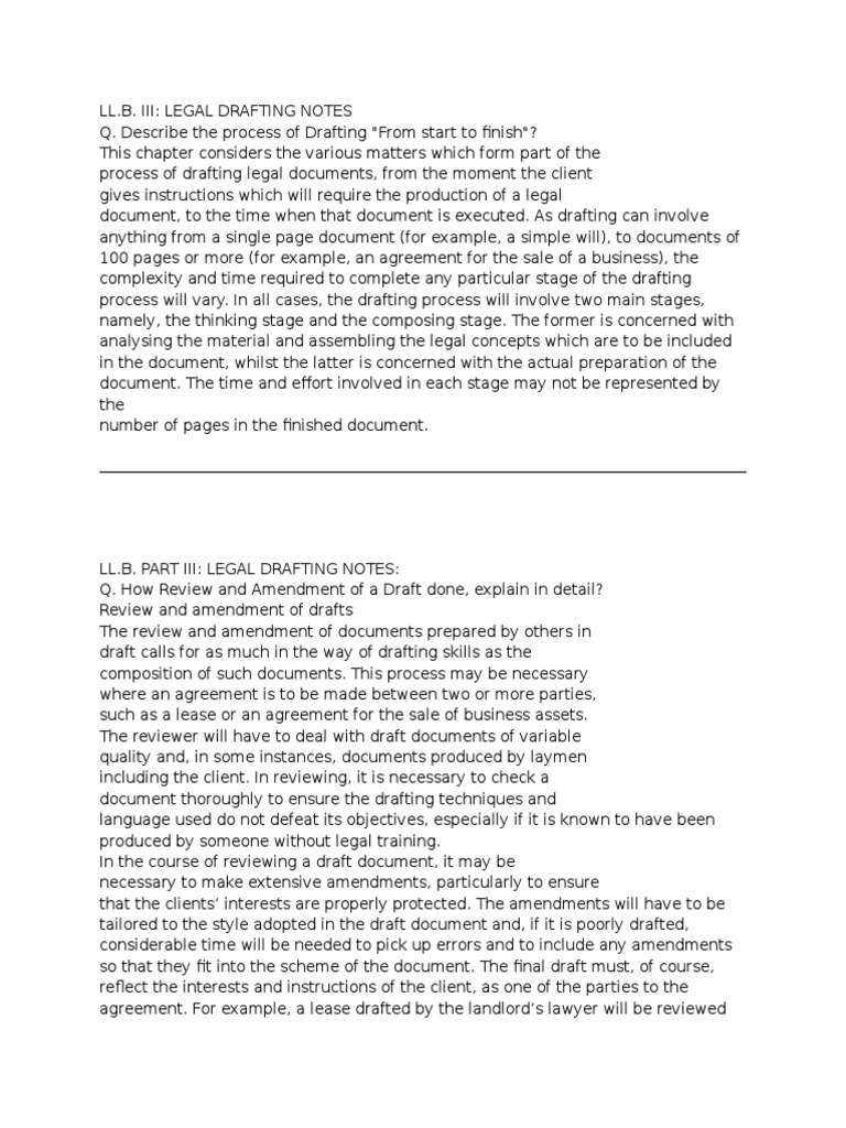 Legal Drafting PDF Pleading Virtue