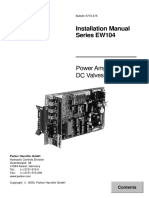 Installation Manual Series EW104: Power Amplifier For DC Valves