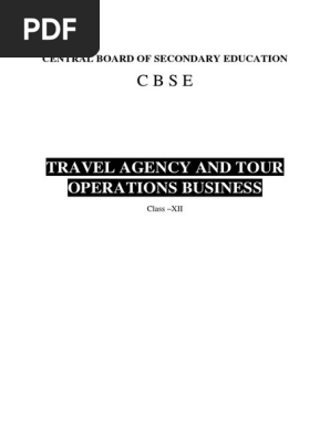 CBSE Class XII Travel Agency