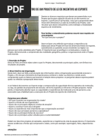 A Justificativa Dentro de Um Projeto de Lei de Incentivo Ao Esporte