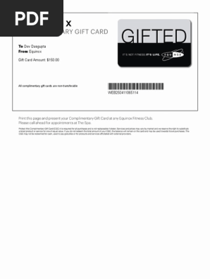 Equinox Gift Card