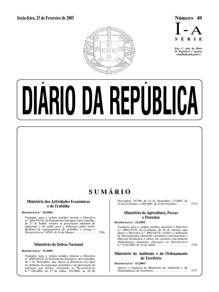 DL 50-2005 | PDF | Transmissão de energia elétrica | Lei Estatutária