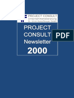 [DE] PROJECT CONSULT Newsletter 2000 | PROJECT CONSULT Unternehmensberatung Dr. Ulrich Kampffmeyer GmbH | Hamburg | Kompletter Jahrgang 2000