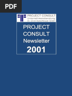 (DE) PROJECT CONSULT Newsletter 2001 - PROJECT CONSULT Unternehmensberatung Dr. Ulrich Kampffmeyer GMBH - Hamburg - Kompletter Jahrgang 2001