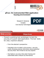 Gfuzz: An Instrumented Web Application Fuzzing Environment: Ezequiel D. Gutesman Corelabs Core Security Technologies