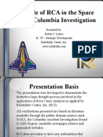 RCA Role in Columbia Investigation