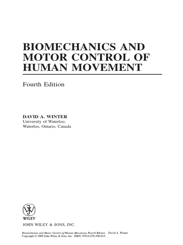 Biomechanics and Motor Control of Human Movement | PDF ...