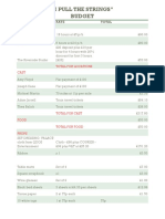 "I Pull The Strings" Budget: Locations