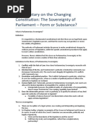 Parliamentary Sovereignty - Form or Substance (TCC) (U-Glens)