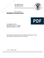 Human Development Index (HDI) : Italy From Political Unification