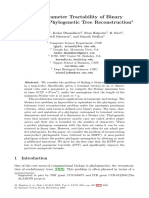 Fixed Parameter Tractability of Binary Near-Perfect Phylogenetic Tree Reconstruction