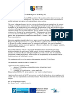 PHD Scholarship in Mmwave Radio Systems (Including 5G) : Dr. Ronan Farrell (Callan@Nuim - Ie)