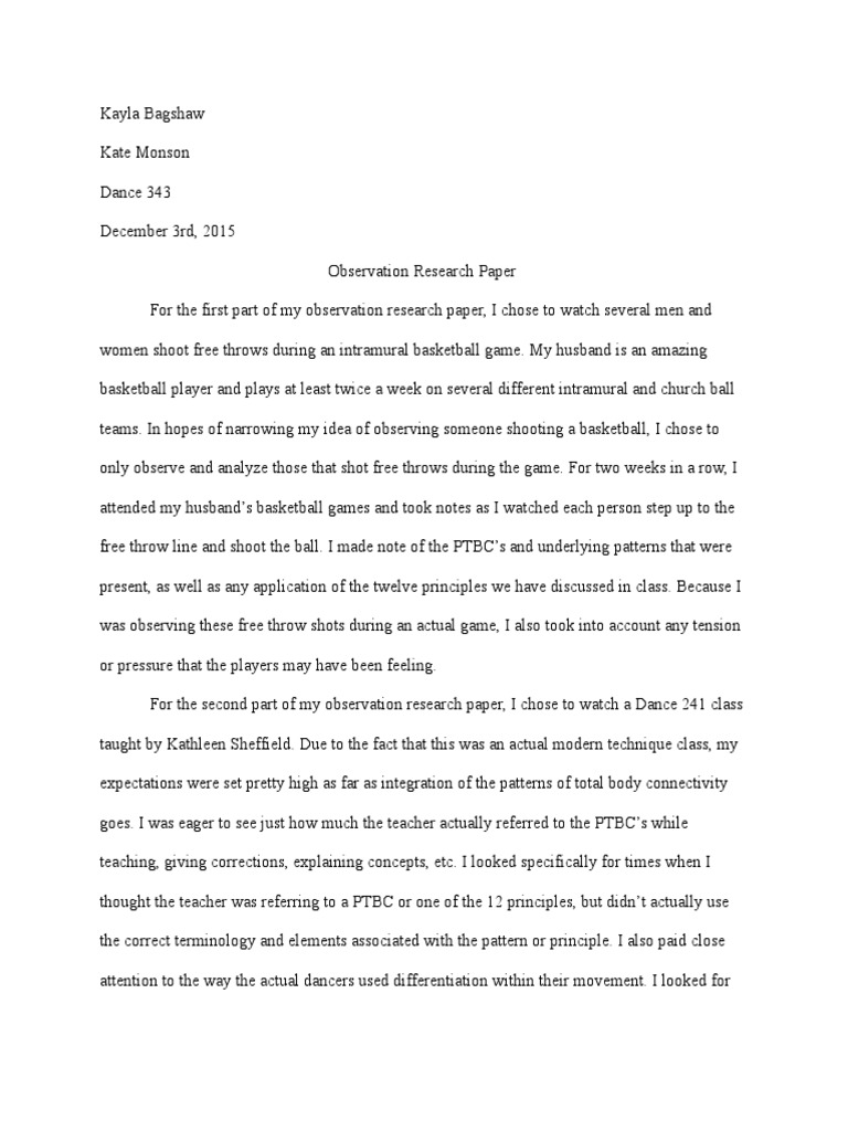 Dance thesis pdf picture