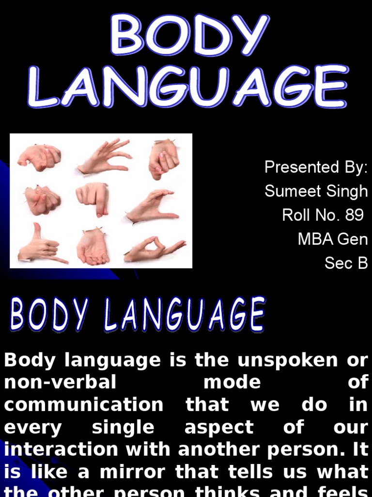 Body Language ppt Body Language Nonverbal Communication Free 30