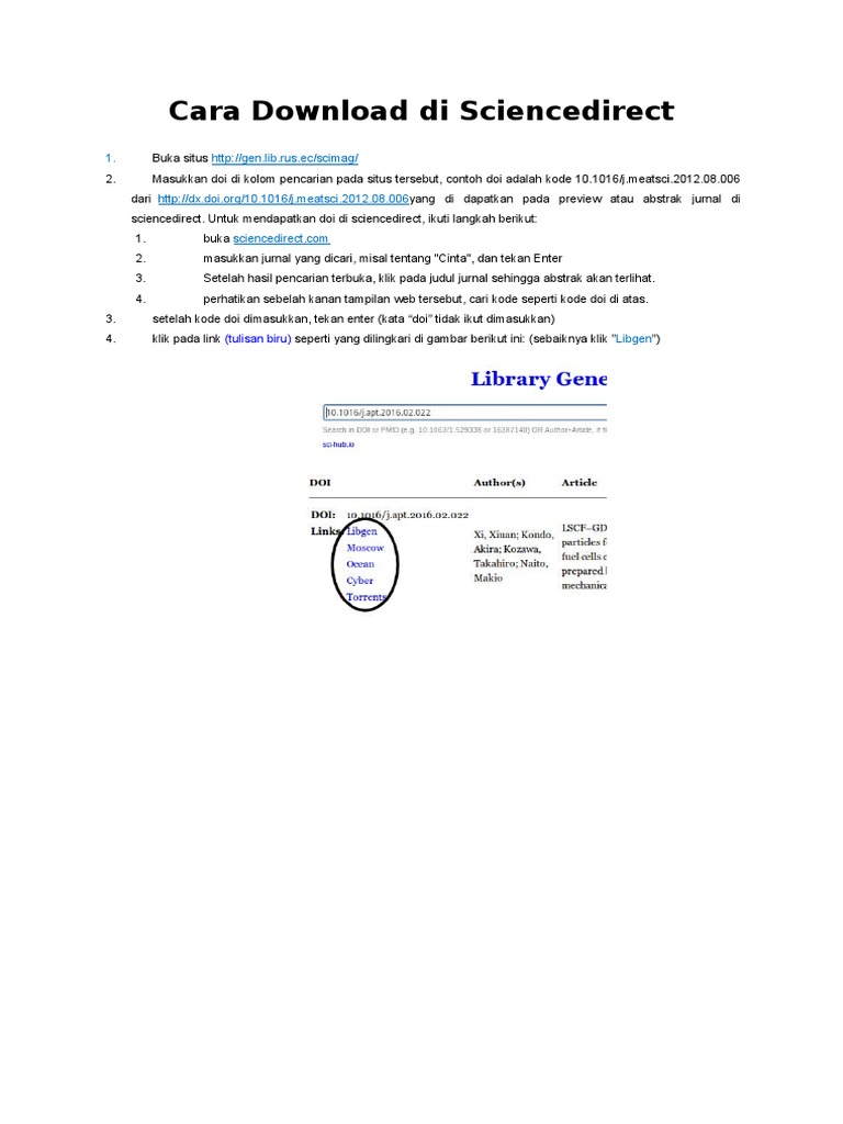 Cara Download Di Sciencedirect PDF