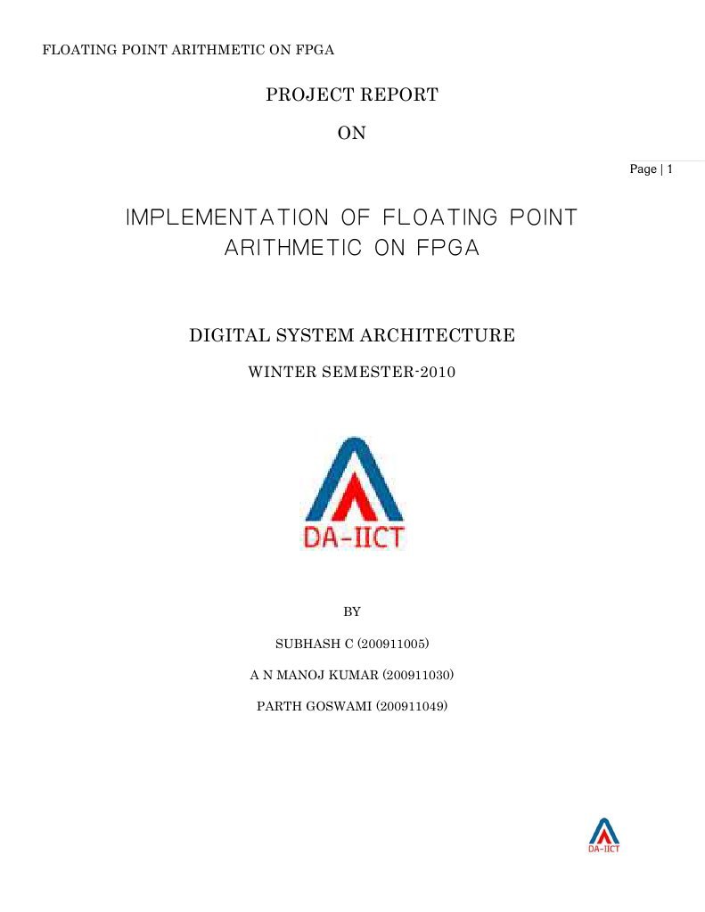 Floating Point Arithmetic Final | PDF