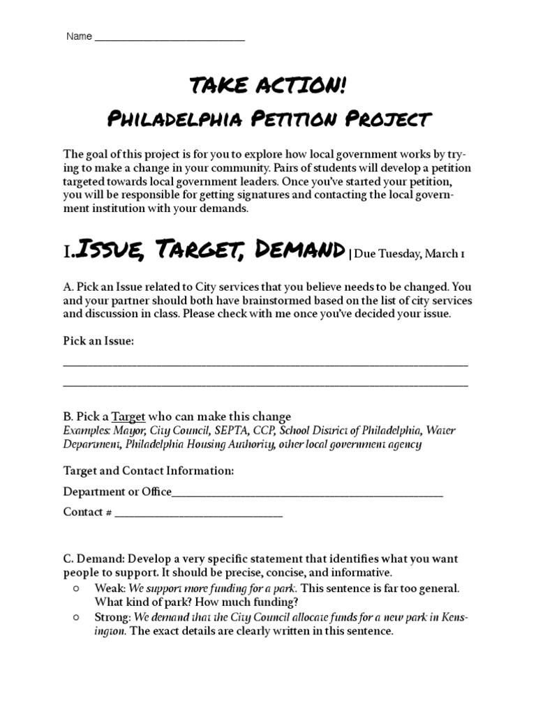 Philadelphia Petition Project Guide | PDF | Cognition | Communication