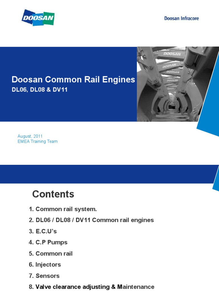 Doosan Engine DX Serie NON Dpf Training | Fuel Injection | Engine Technology