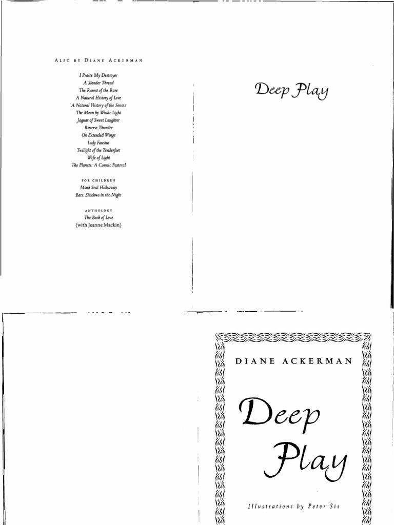 Diane Ackerman Deep Play | PDF | Psychotherapy