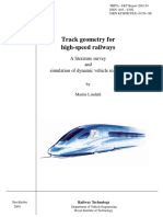 Track geometry for high-speed railways