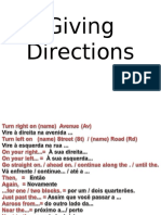 9º e 8º Giving Direction