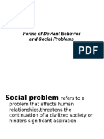 Forms of Deviant Behavior and Social Problems