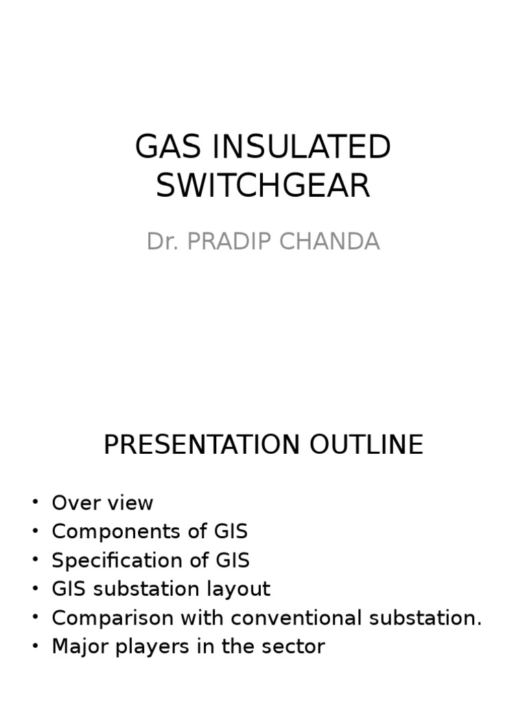 Gas Insulated Switchgear Overview | PDF | Electrical Substation ...