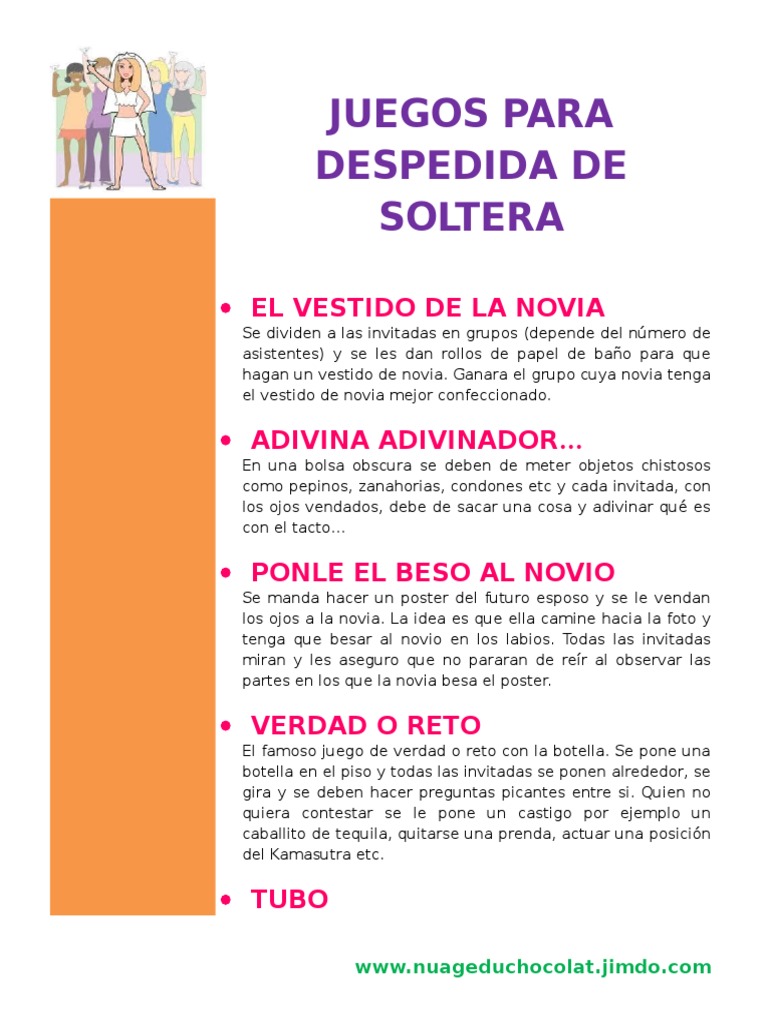 Actividades Despedida de Soltera | PDF | Hogar, jardinería y bricolaje, image size:768x1024