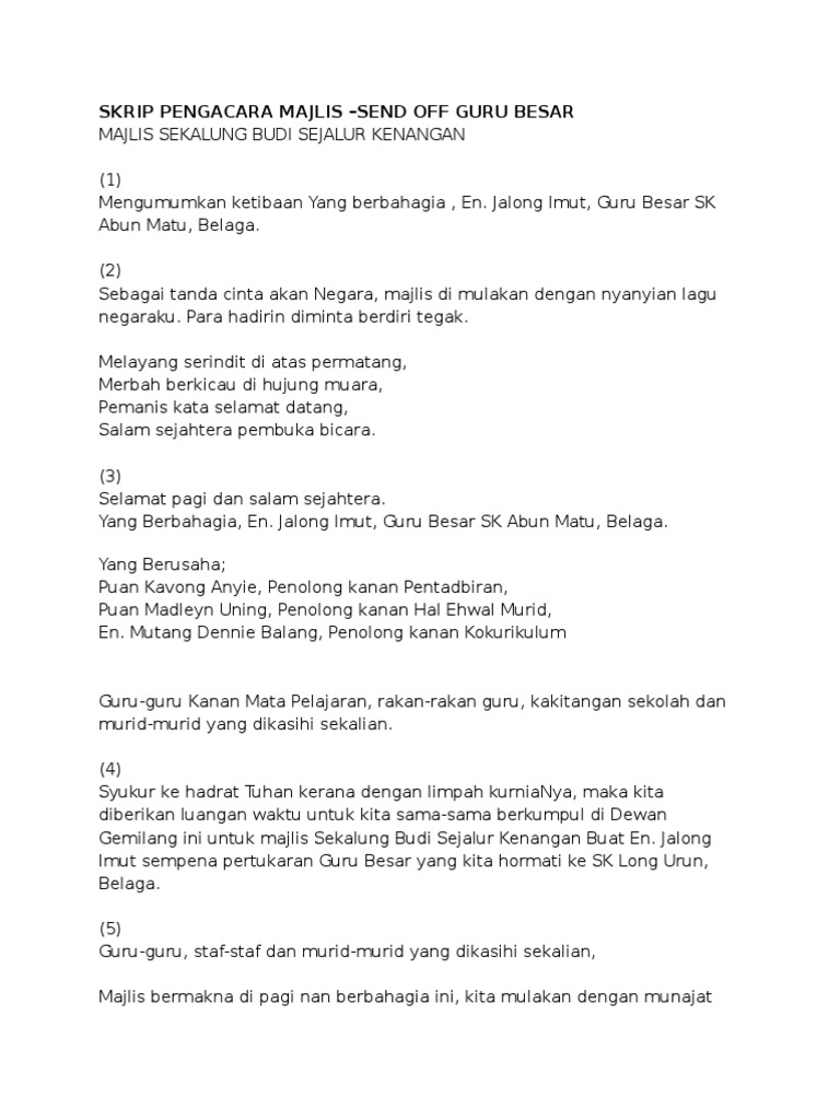 pengacara majlis in english