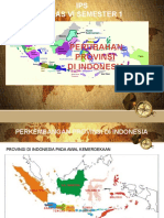 PowerPoint Perkembangan Provinsi Di Indonesia Untuk Media Pembelajaran IPS Kelas 6 Semester 1