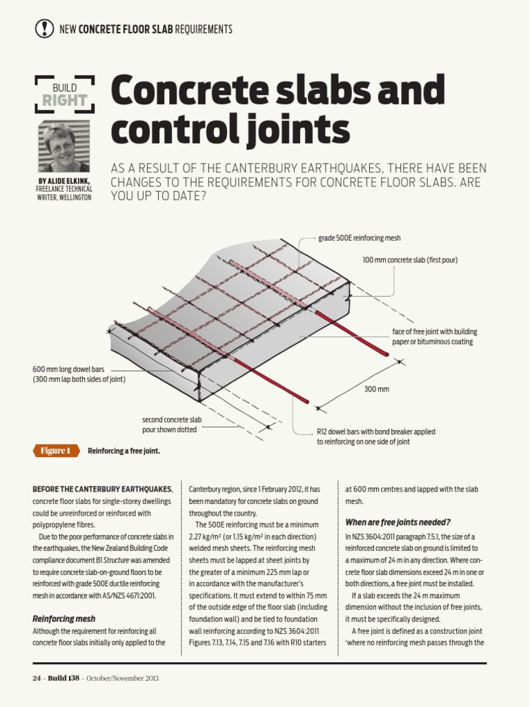 Build 138 24 Build Right Concrete Slabs and Control Joints Concrete Casting (Metalworking)