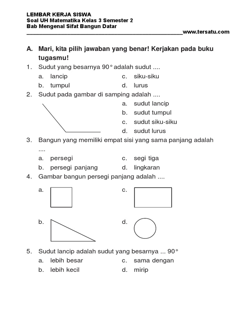 Latihan Soal Matematika Kelas 3 Sd Tentang Sudut Bagikan Latihan Soal Matematika Kelas 3 Sd Tentang Sudut Bagikan