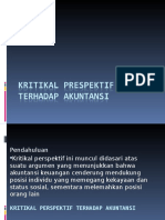 Kritikal Perspektif Terhadap Akuntansi