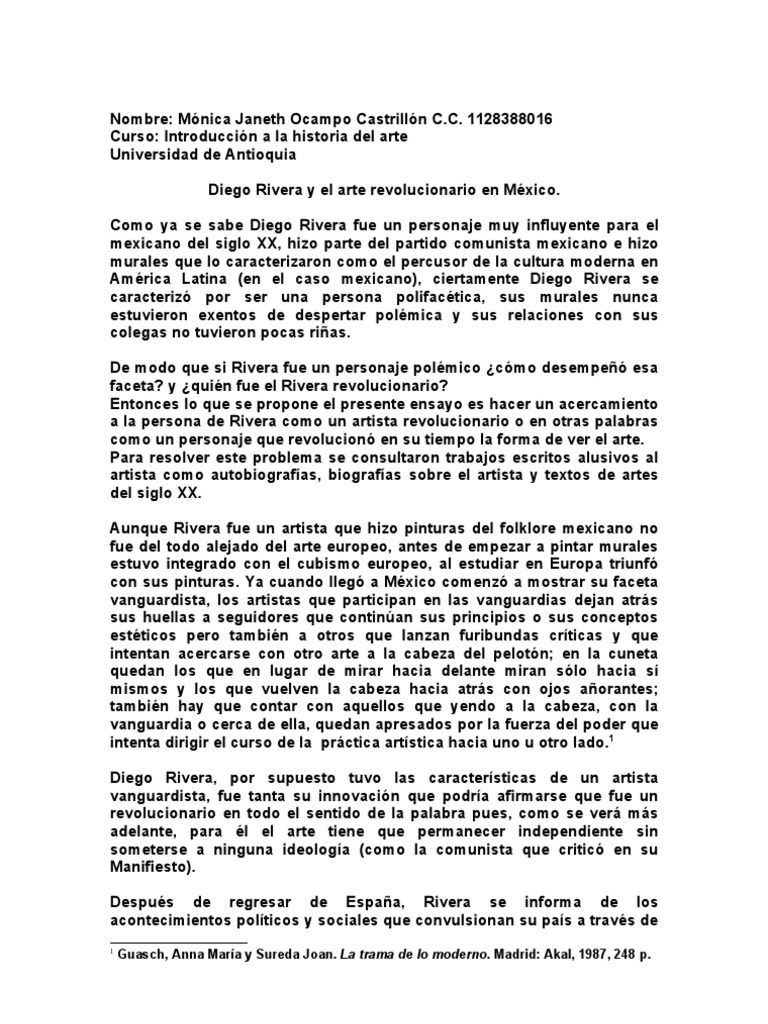 Diego Rivera y El Arte Revolucionario en México. | PDF | Joseph Stalin ...