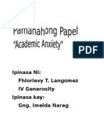 Pamanahong Papel (Academic Anxiety)