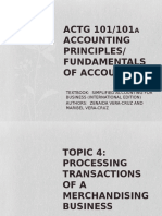 ACTG 101-101a Topic 4 Processing Transactions of A Merchandising Business