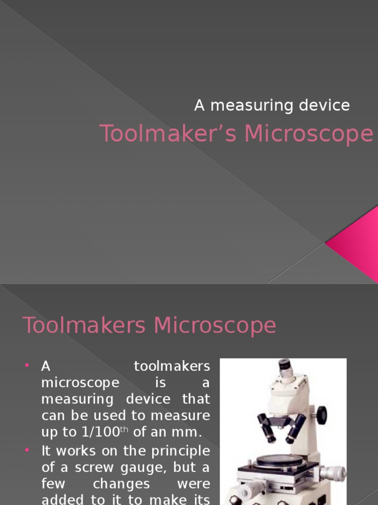 Toolmaker's Microscope Overview | PDF