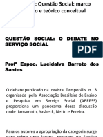 Aula 1 o Debate Da Questão Social No Serviço Social