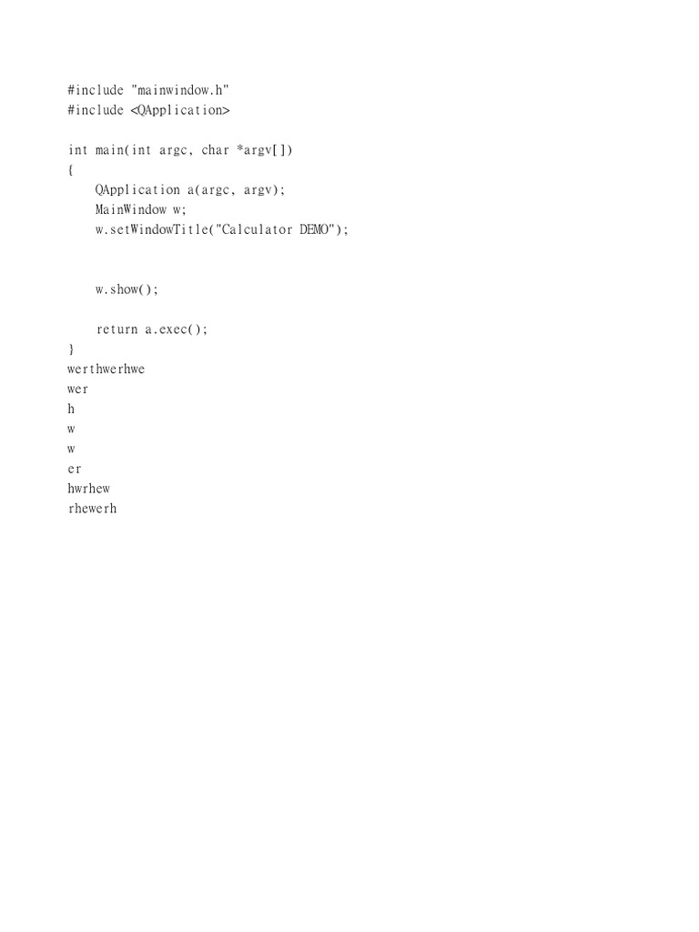 Simple Qt Calculator Demo Code | PDF | Teaching Methods & Materials