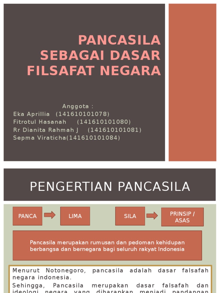 Pancasila Sebagai Dasar Filsafat Negara