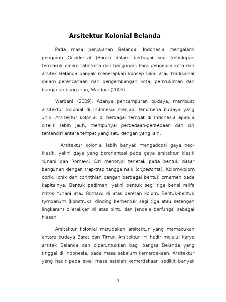 Arsitektur Kolonial Belanda