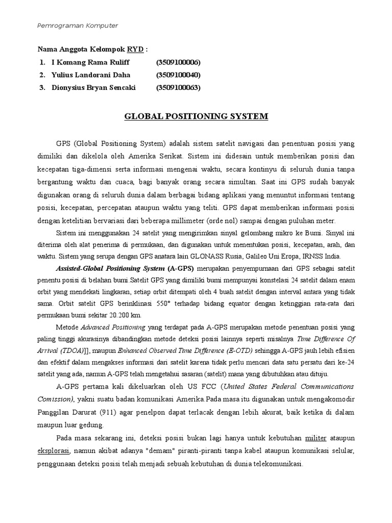 Global Positioning System | PDF
