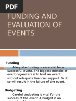 Funding and Evaluation of Events