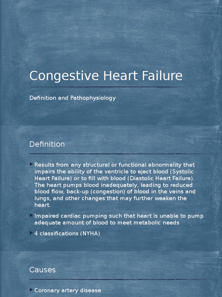 Congestive Heart Failure Definition