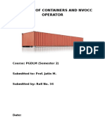 The Types of Containers and Nvocc Operator: Course: PGDLM (Semester 2)