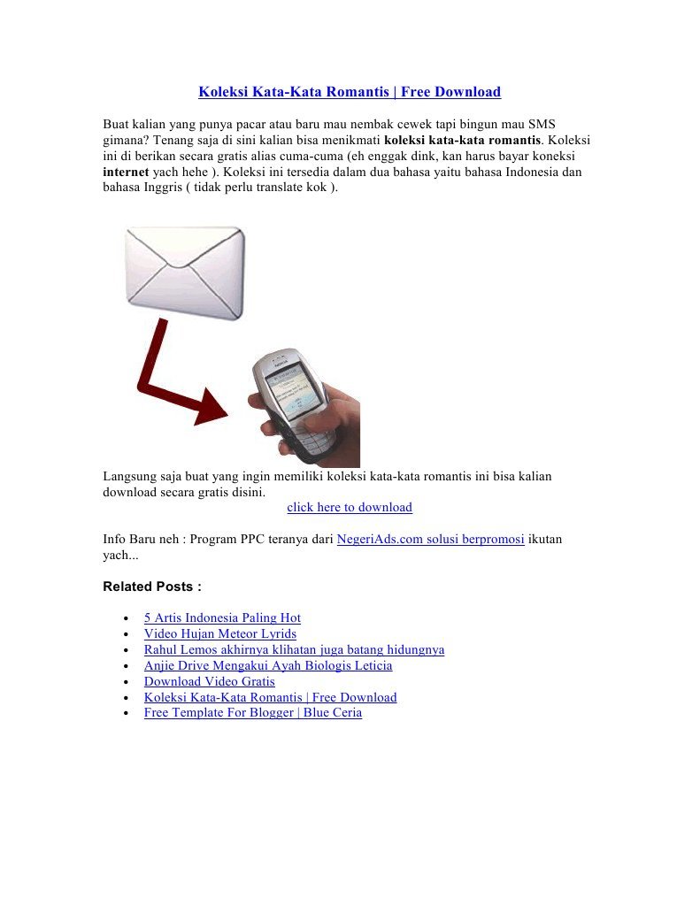 Koleksi Kata Kata Romantis Free Download